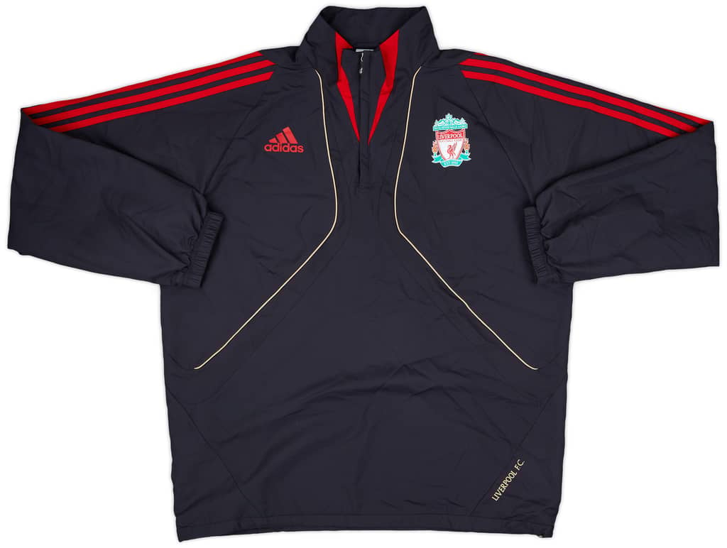 2009-10 Liverpool adidas 1/4 Zip Drill Top - 9/10 - (L)