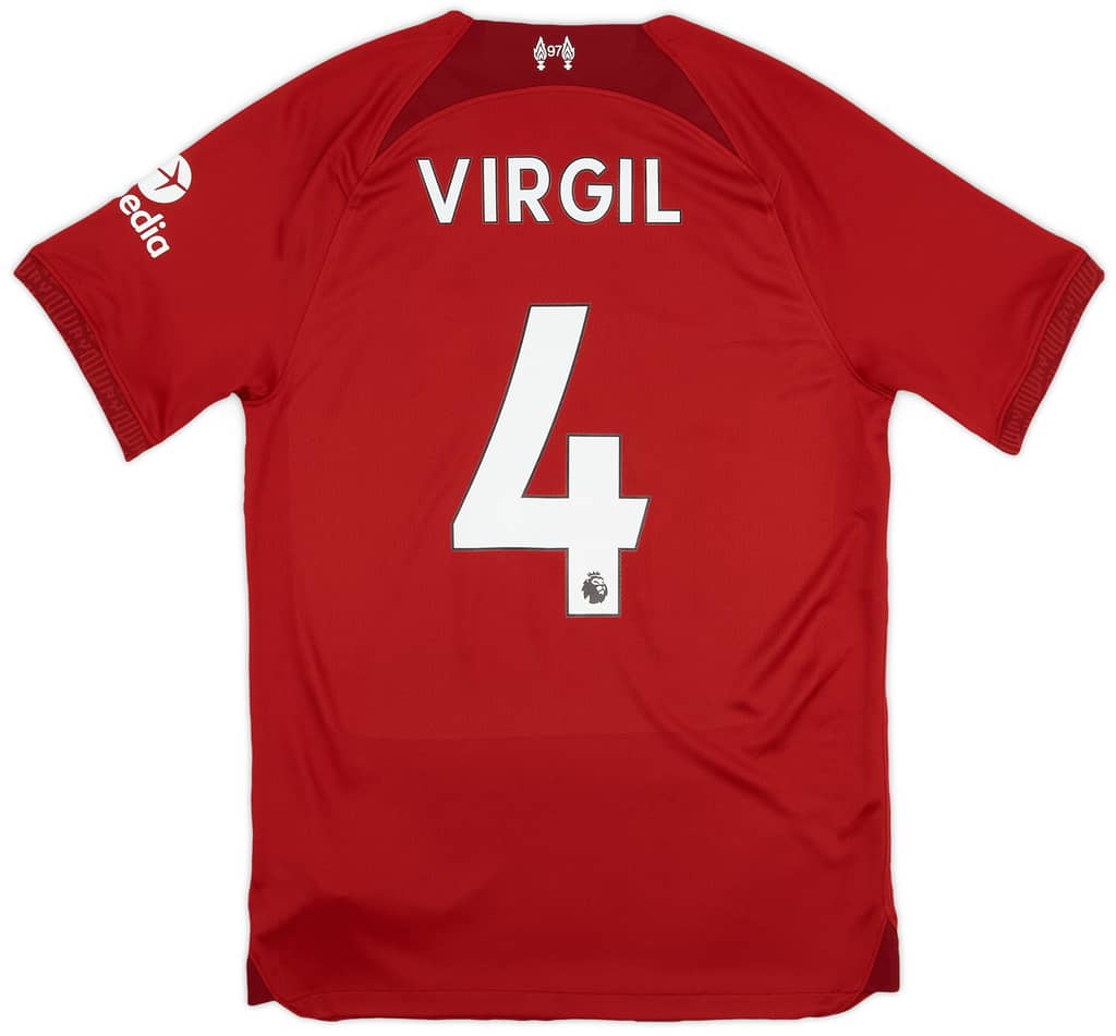 2022-23 Liverpool Home Shirt Virgil #4 - 9/10 - (S)