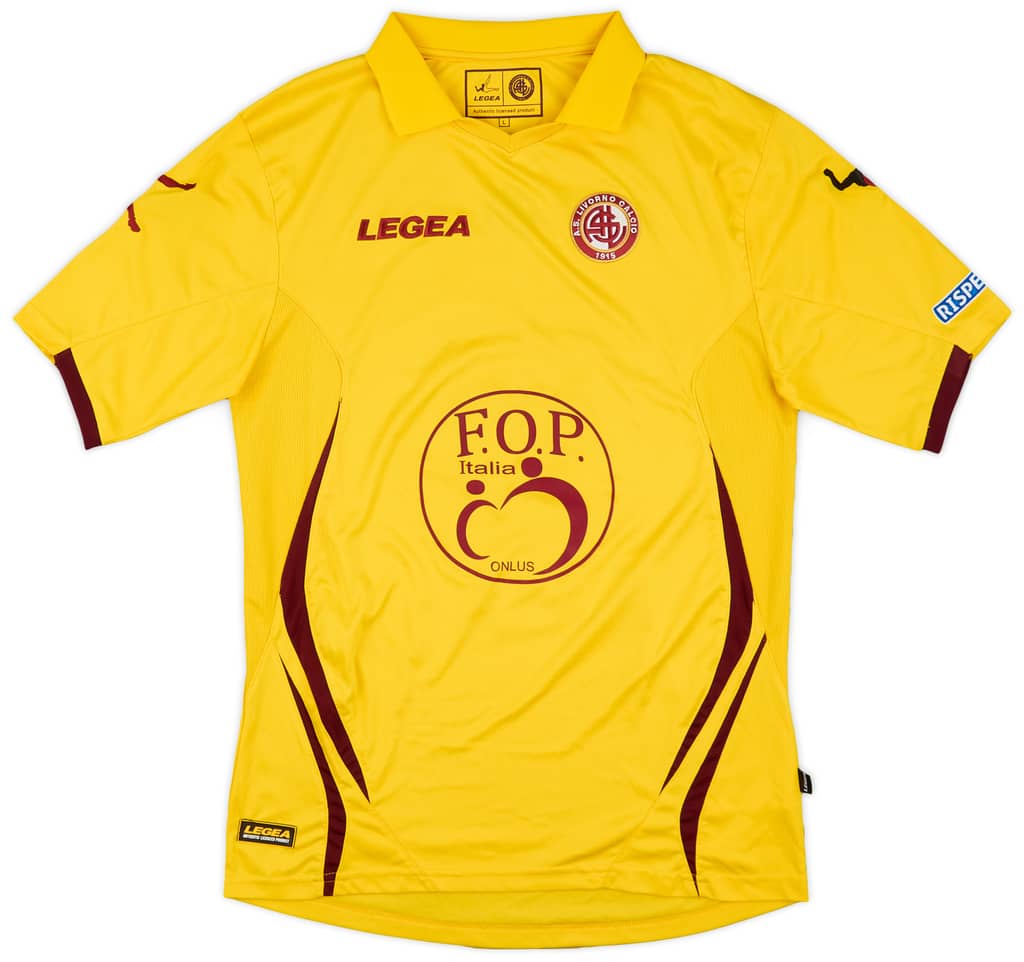 2014-15 Livorno Match Worn Third Shirt Ceccherini #17