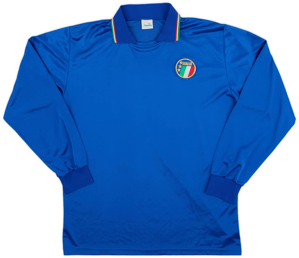 1986-91 Italy Home L/S Shirt - 9/10 - (L)