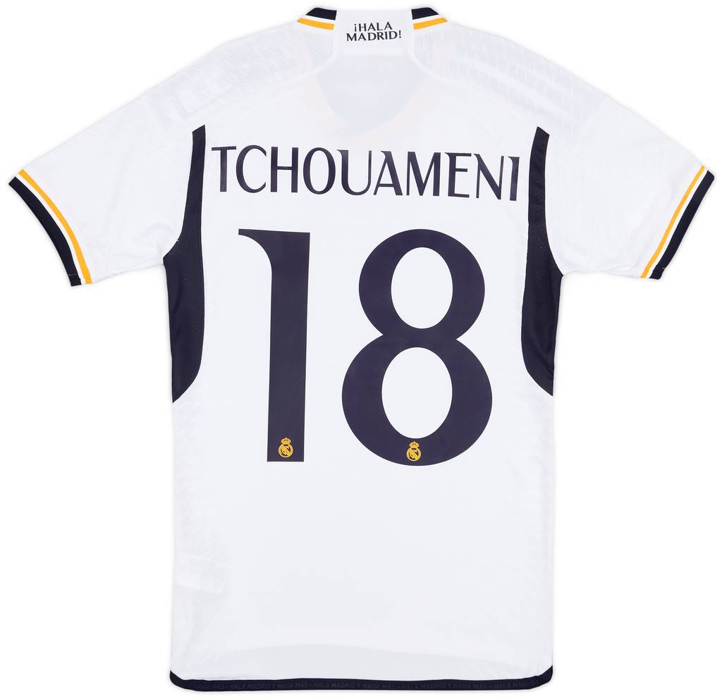 2023-24 Real Madrid Authentic Home Shirt Tchouameni #18 - 9/10 - (XS)