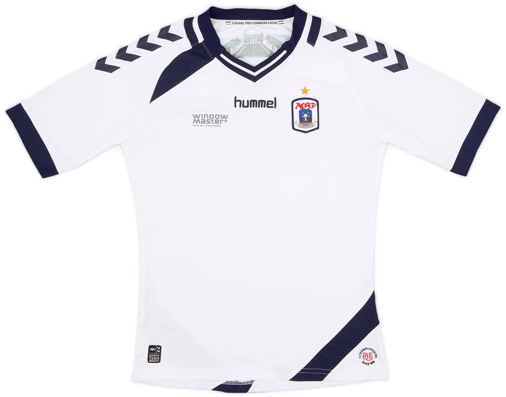2016-17 AGF Aarhus Home Shirt - 8/10 - (L.Boys)