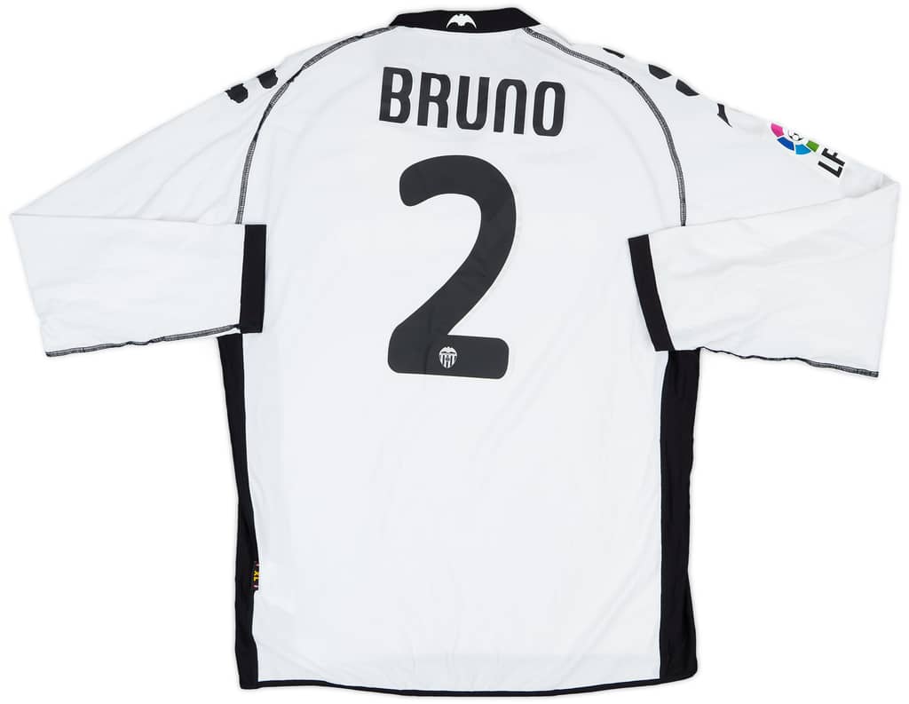 2010-11 Valencia Player Issue Home L/S Shirt Bruno #2