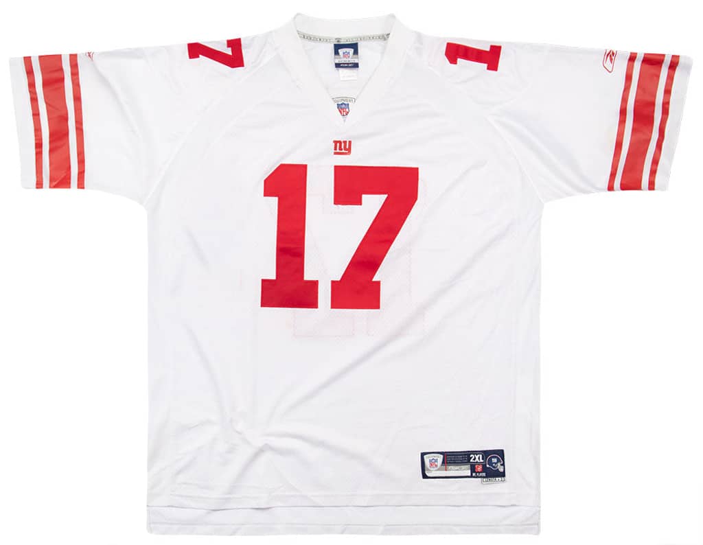 2007 New York Giants Burress #17 Reebok Premier Jersey (Away) XXL