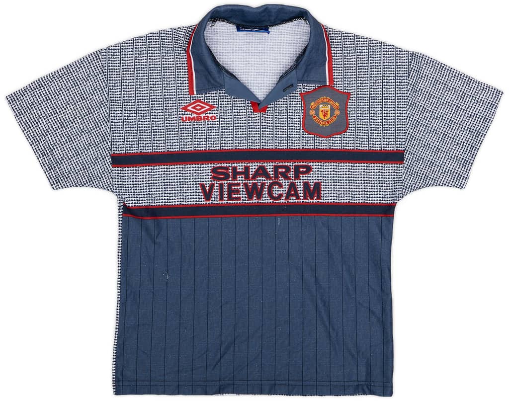 1995-96 Manchester United Away Shirt - 6/10 - (L.Boys)