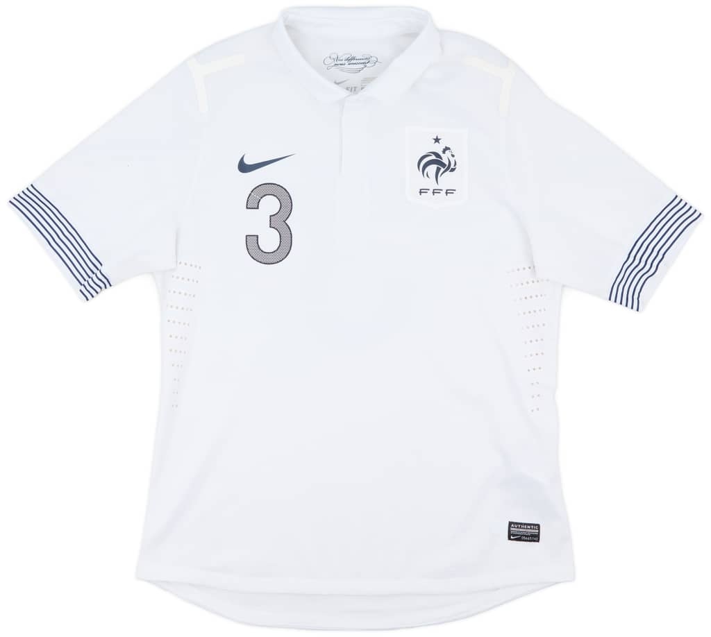 2012-13 France Authentic Away Shirt Evra #3 - 5/10 - (L)