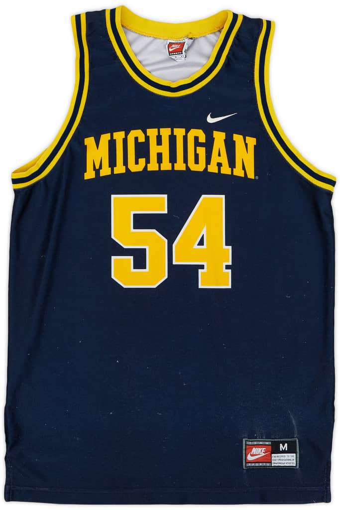 1996-98 Michigan Wolverines Traylor #54 Nike Away Jersey - 5/10 - (M)