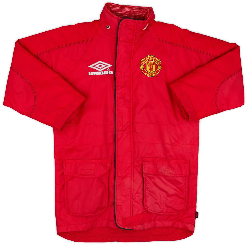 1998-99 Manchester United Umbro Padded Bench Coat - 8/10 - (Y)