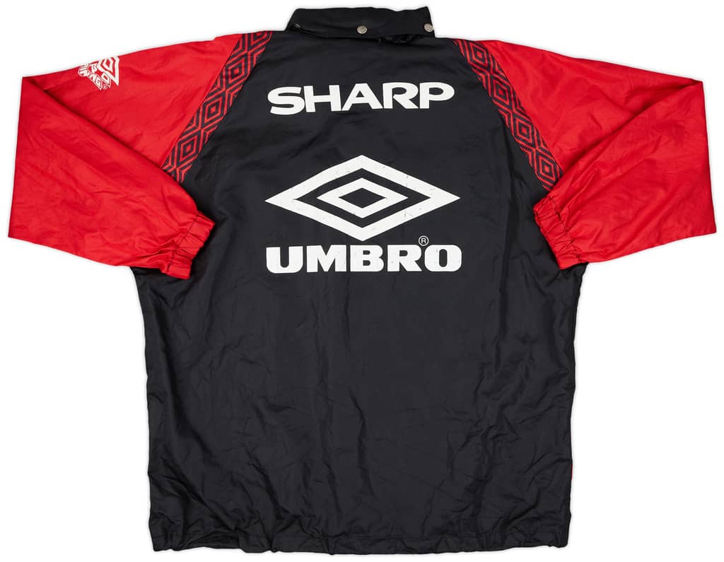 1995-97 Manchester United Umbro Hooded Rain Jacket - 6/10 - (L)