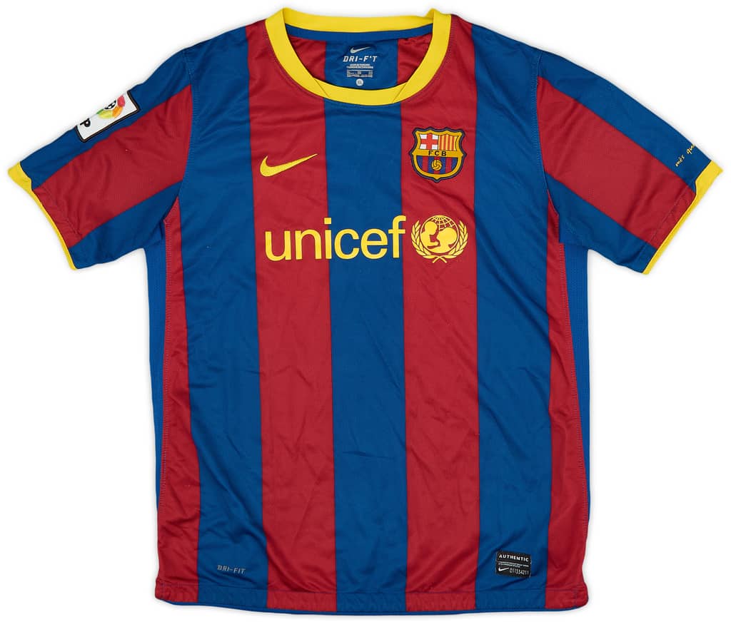 2010-11 Barcelona Home Shirt - 7/10 - (XL.Boys)