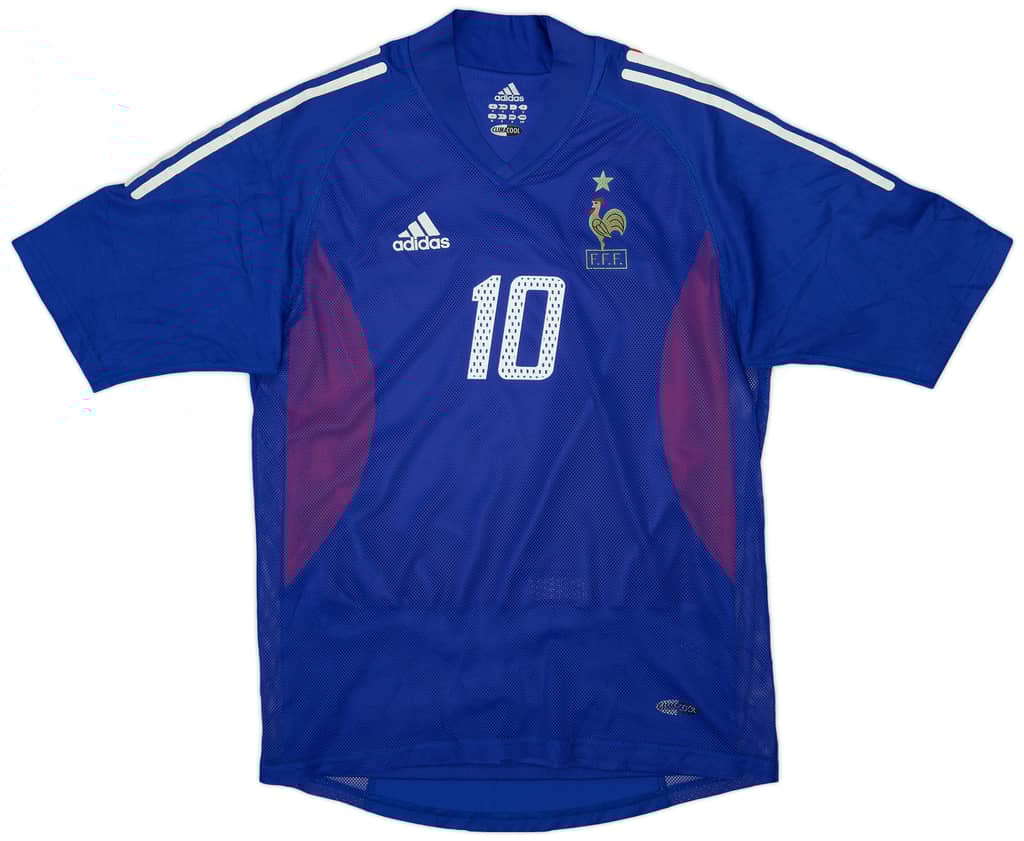 2002-04 France Player Issue Home Shirt Zidane #10 - 7/10 - (S)
