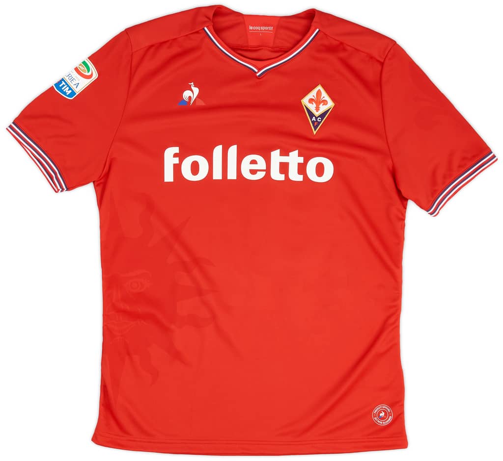 2017-18 Fiorentina Match Issue GK S/S Shirt Dragovski #97 - 8/10 - (L)