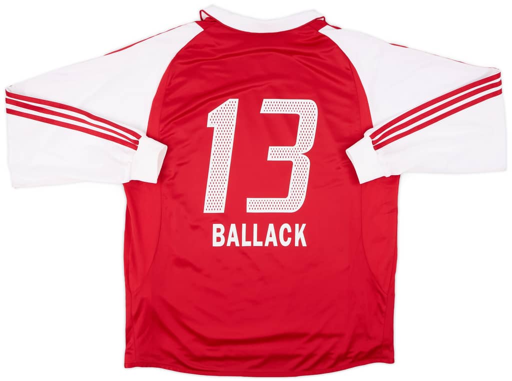 2004-05 Bayern Munich Player Issue Home L/S Shirt Ballack #13 - 9/10 - (XL)