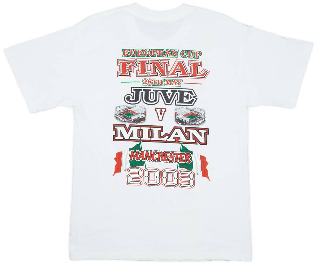 2003 Juventus v AC Milan Champions League Final Graphic Tee - 6/10 - (M)