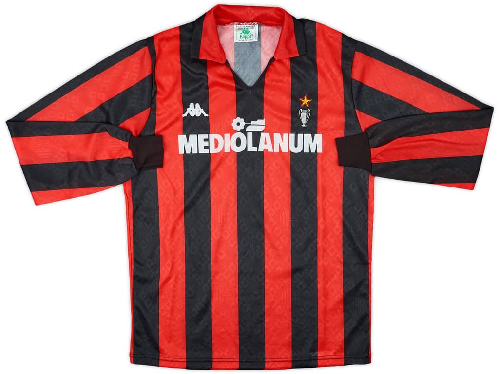 1989-90 AC Milan Home L/S Shirt - 8/10 - (L)