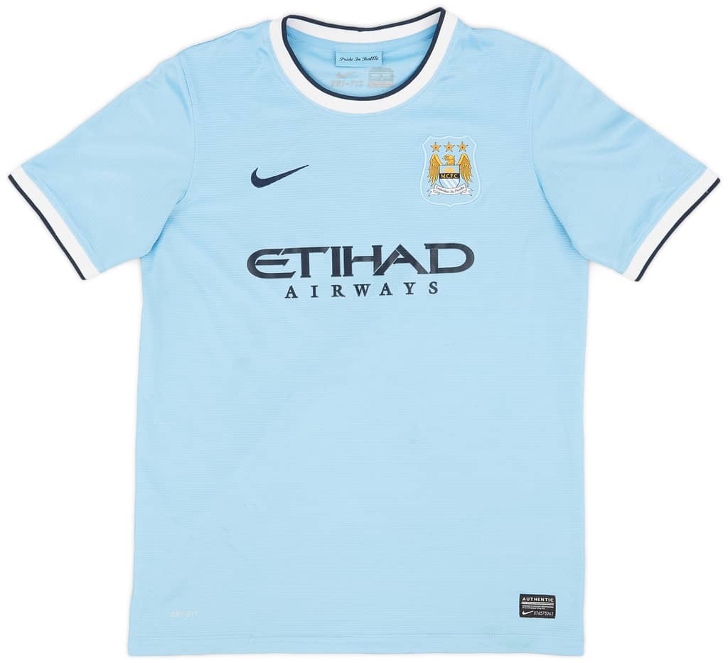 2013-14 Manchester City Home Shirt - 6/10 - (XL.Boys)