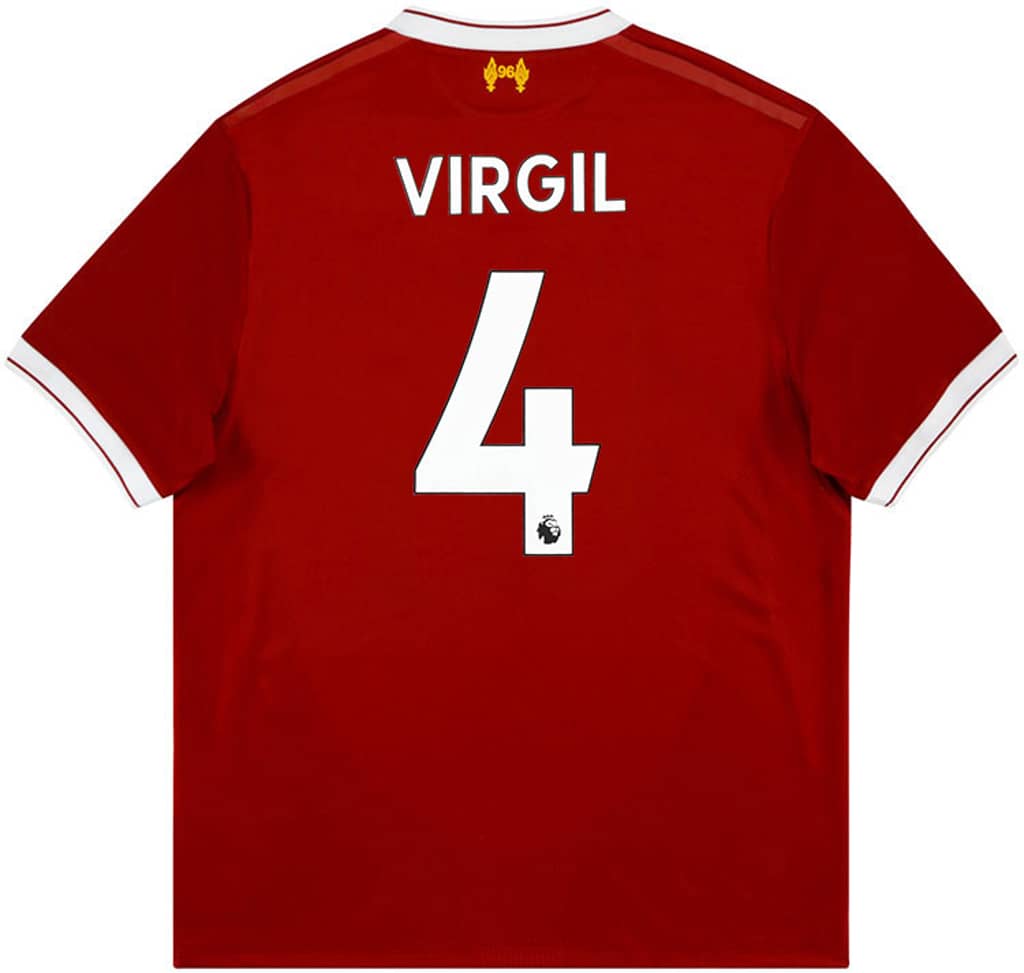 2017-18 Liverpool 125 Years Home Shirt Virgil #4 - 8/10 - (S)