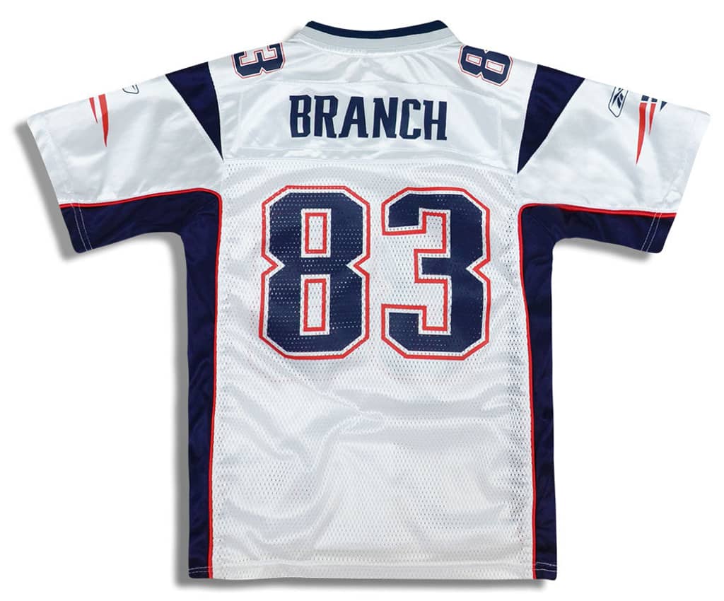 2005 New England Patriots Branch #83 Reebok On Field Jersey (Away) Y