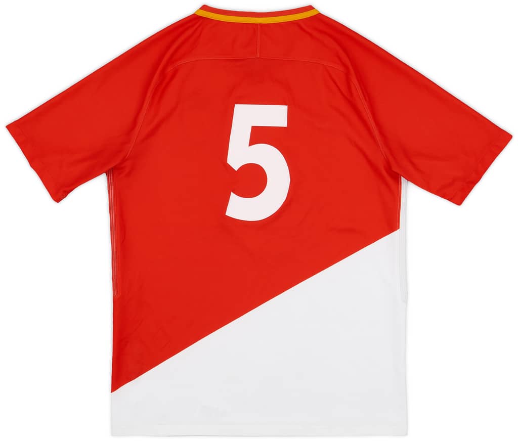  2017-18 Monaco Youth Home Shirt #5 - 8/10 - (M)