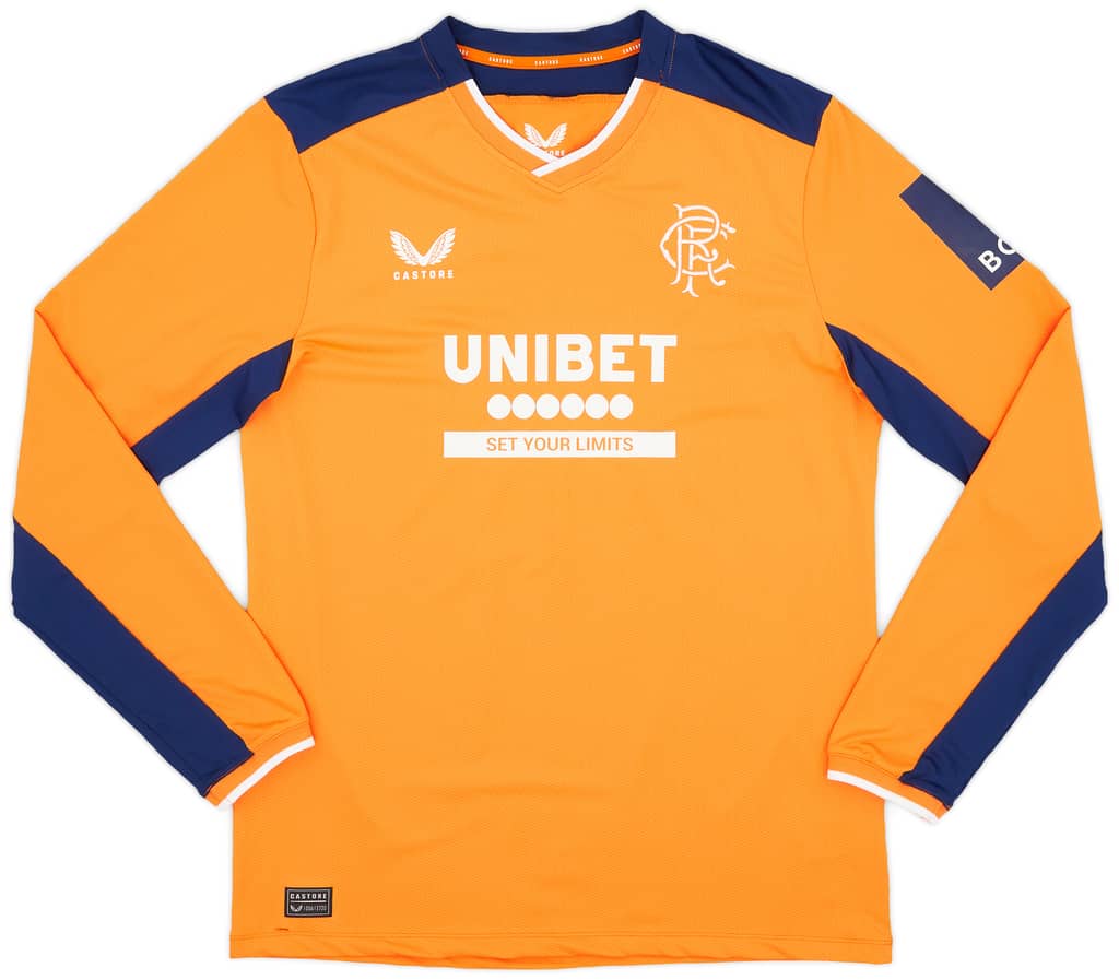 2022-23 Rangers Player Issue Third L/S Shirt - As New