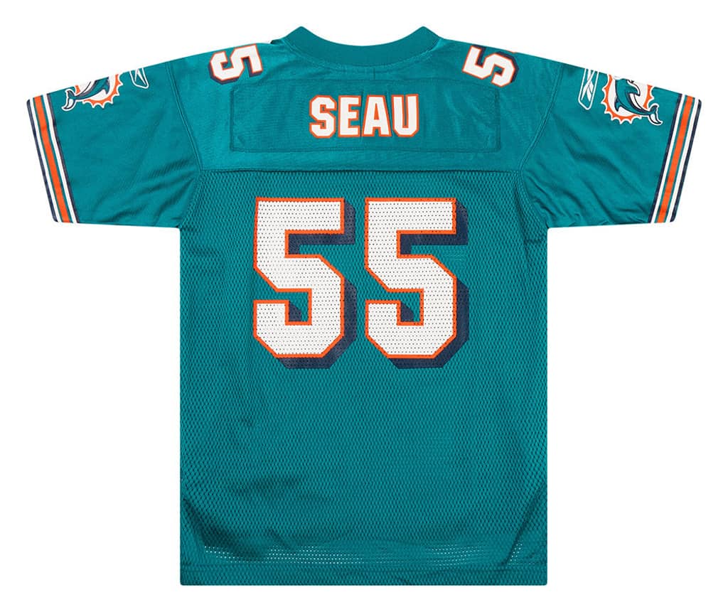 2005 Miami Dolphins Seau #55 Reebok On Field Jersey (Home) Y
