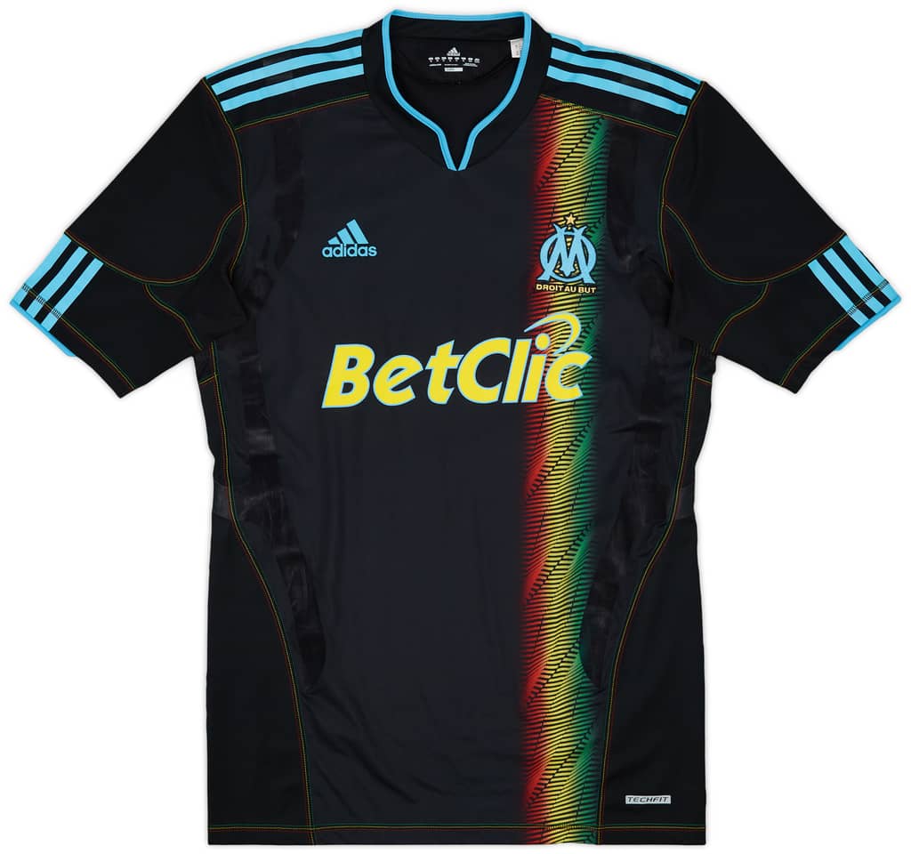2010-11 Olympique Marseille Player Issue Techfit Third Shirt Lucho #8 - 8/10 - (XL)