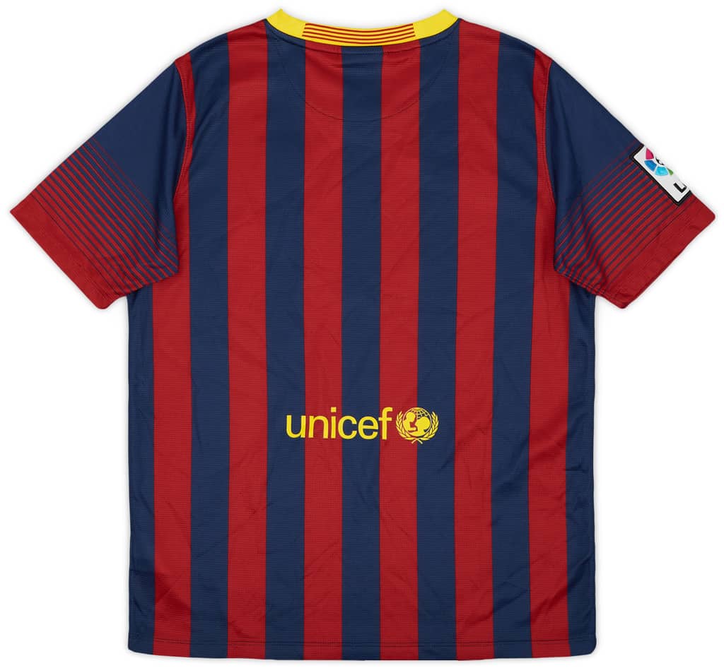 2013-14 Barcelona Home Shirt - 9/10 - (XL.Boys)