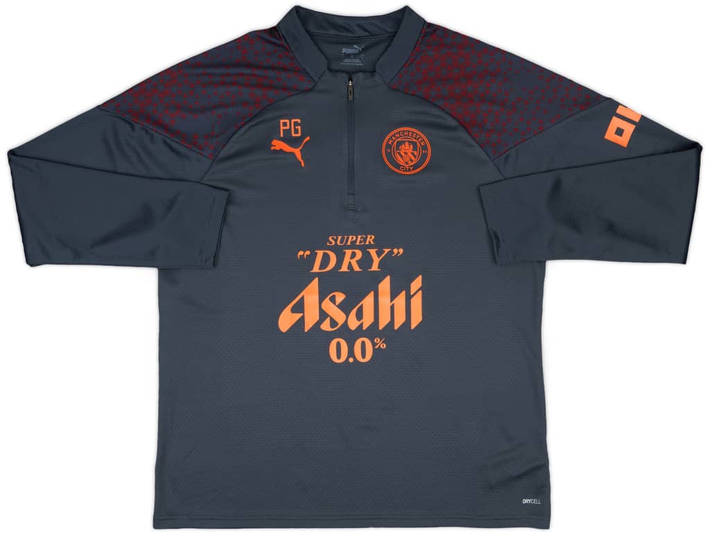2023-24 Manchester City Staff Issue 1/4 Zip Training Top #PG (Guardiola) - 9/10 - (L)