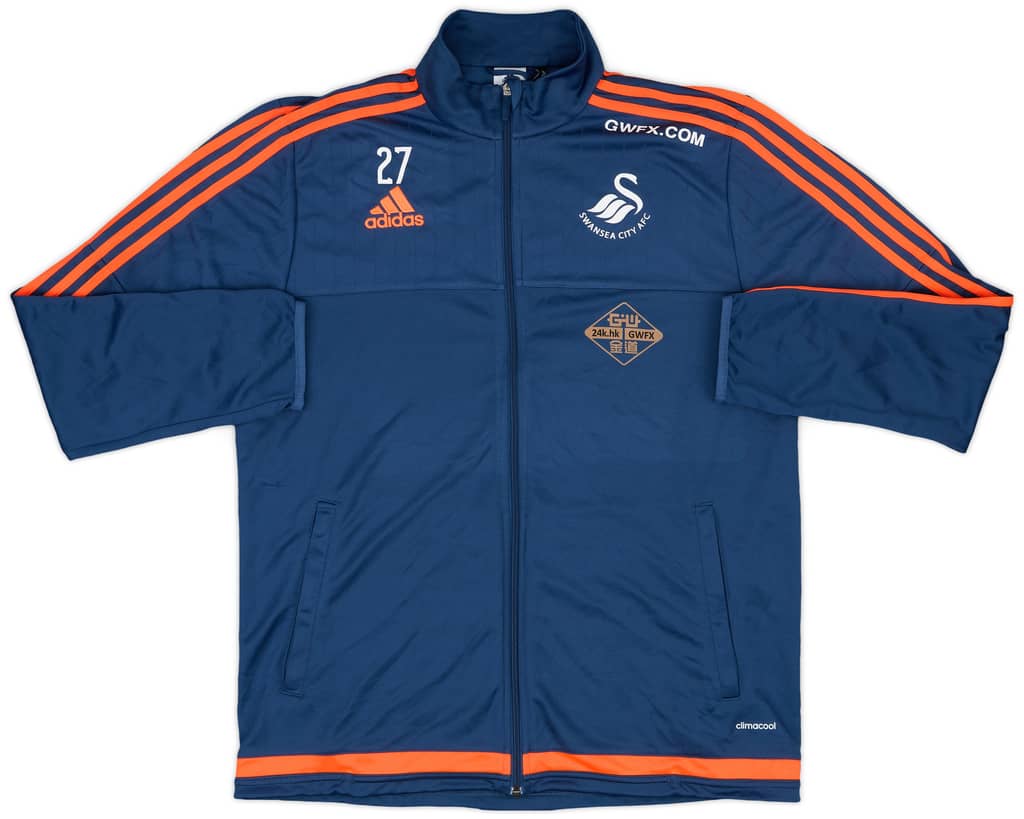 2015-16 Swansea City adidas Player Issue Track Jacket #27 - 8/10 - (L)