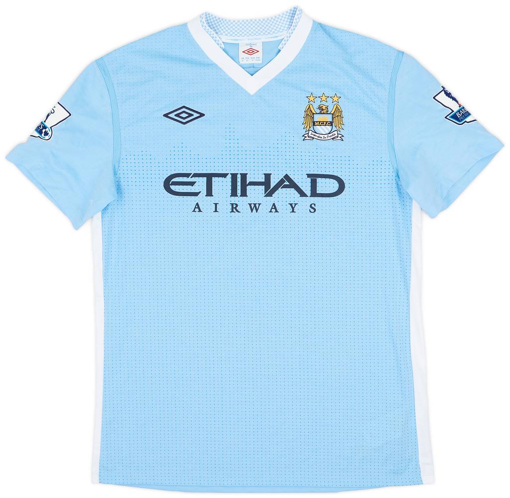 2011-12 Manchester City Match Issue Signed Home Shirt Richards #2