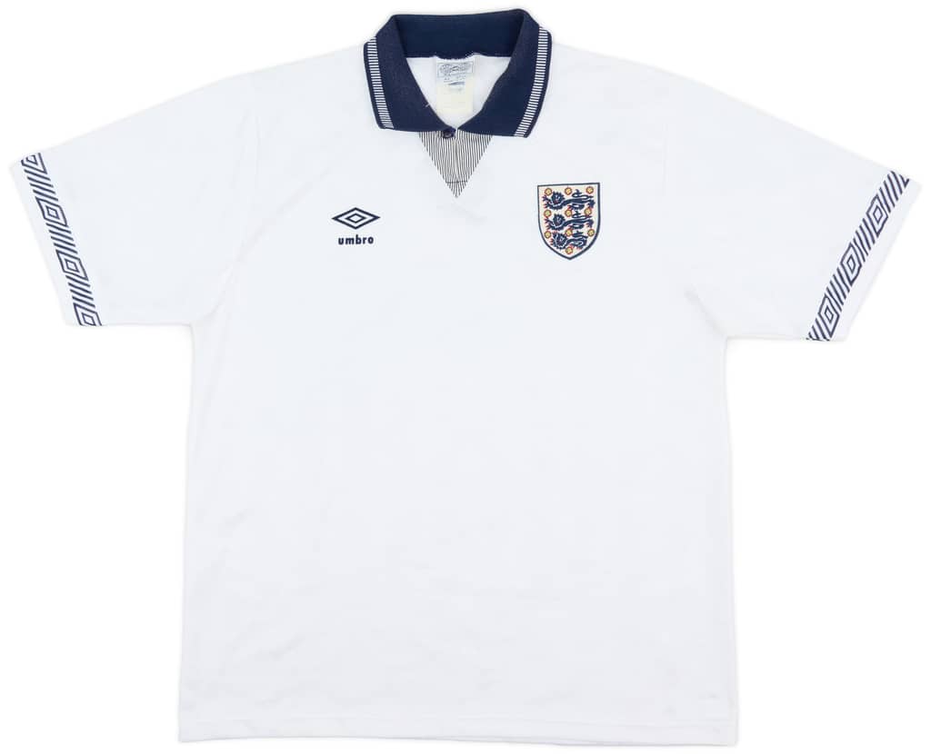 1990-92 England Home Shirt - 8/10 - (L)