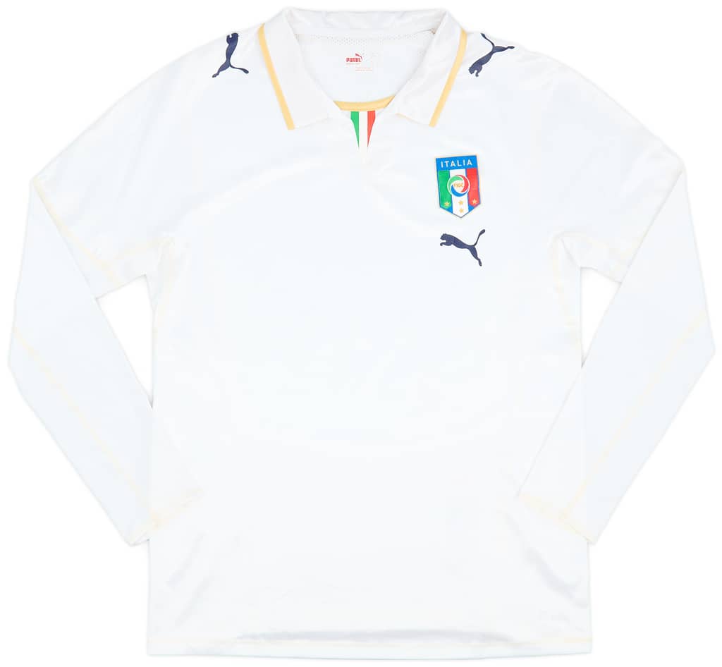 2007-08 Italy Player Issue Away L/S Shirt - 9/10 - (L)