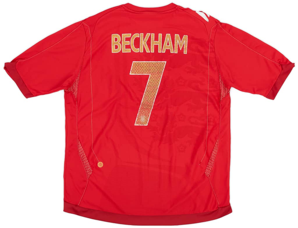 2006-08 England Away Shirt Beckham #7 - 6/10 - (XL)