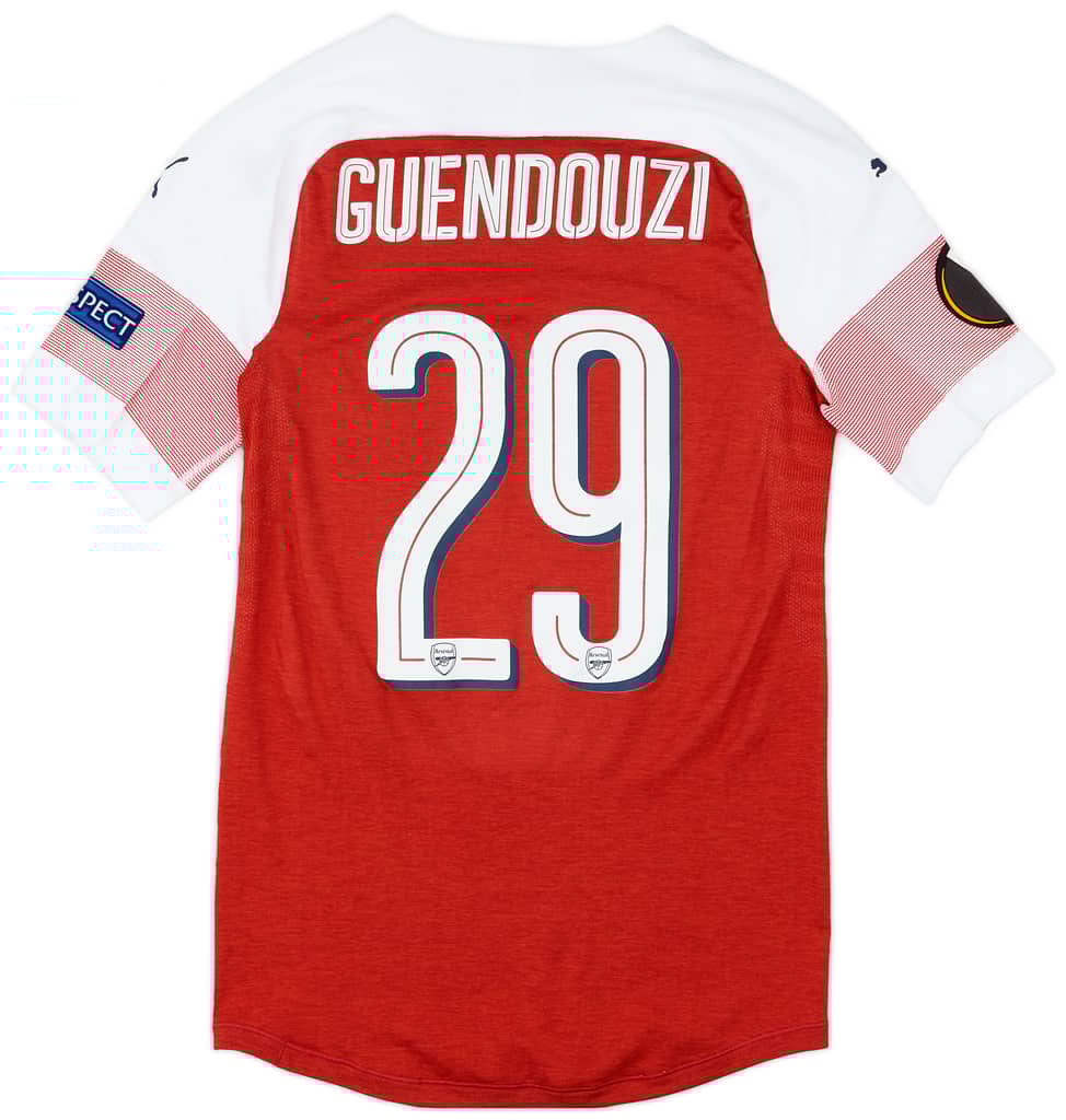 2018-19 Arsenal Match Issue Europa League Final Home Shirt Guendouzi #29