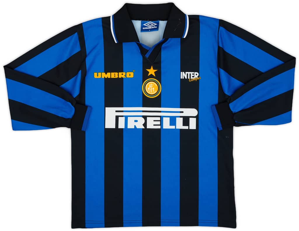 1997-98 Inter Milan 'Inter Campus' Home L/S Shirt #11 - 7/10 - (S)