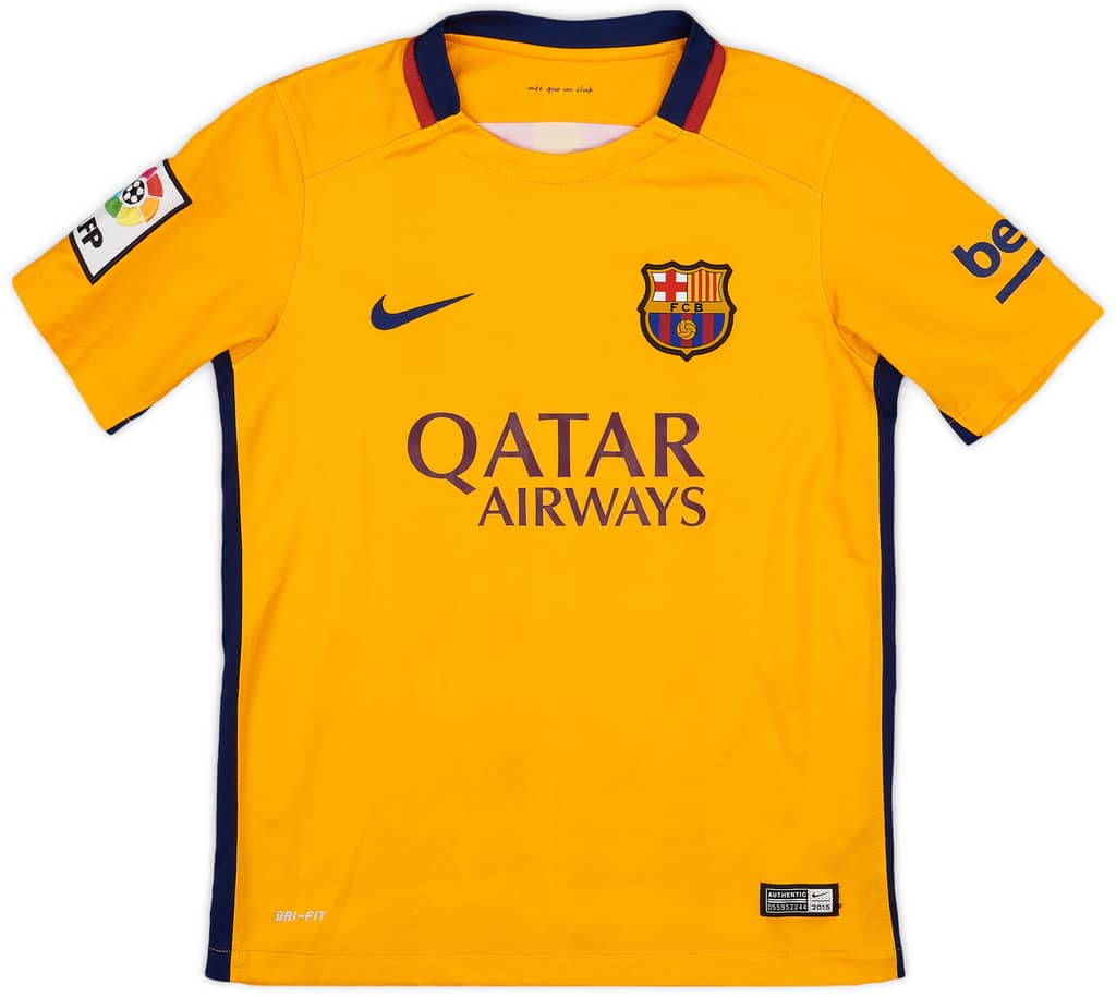 2015-16 Barcelona Away Shirt - 8/10 - (M.Boys)