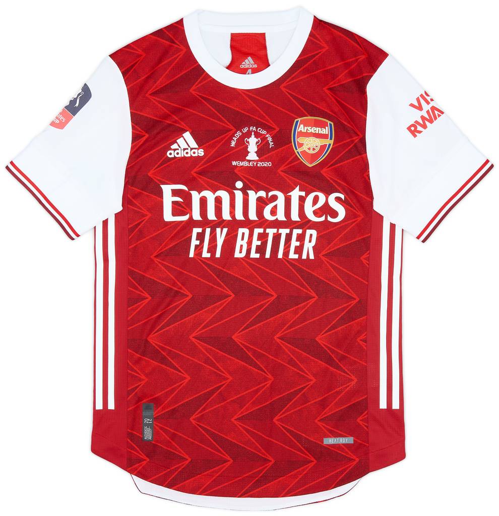 2020 Arsenal Match Issue FA Cup Final Home Shirt Tierney #3
