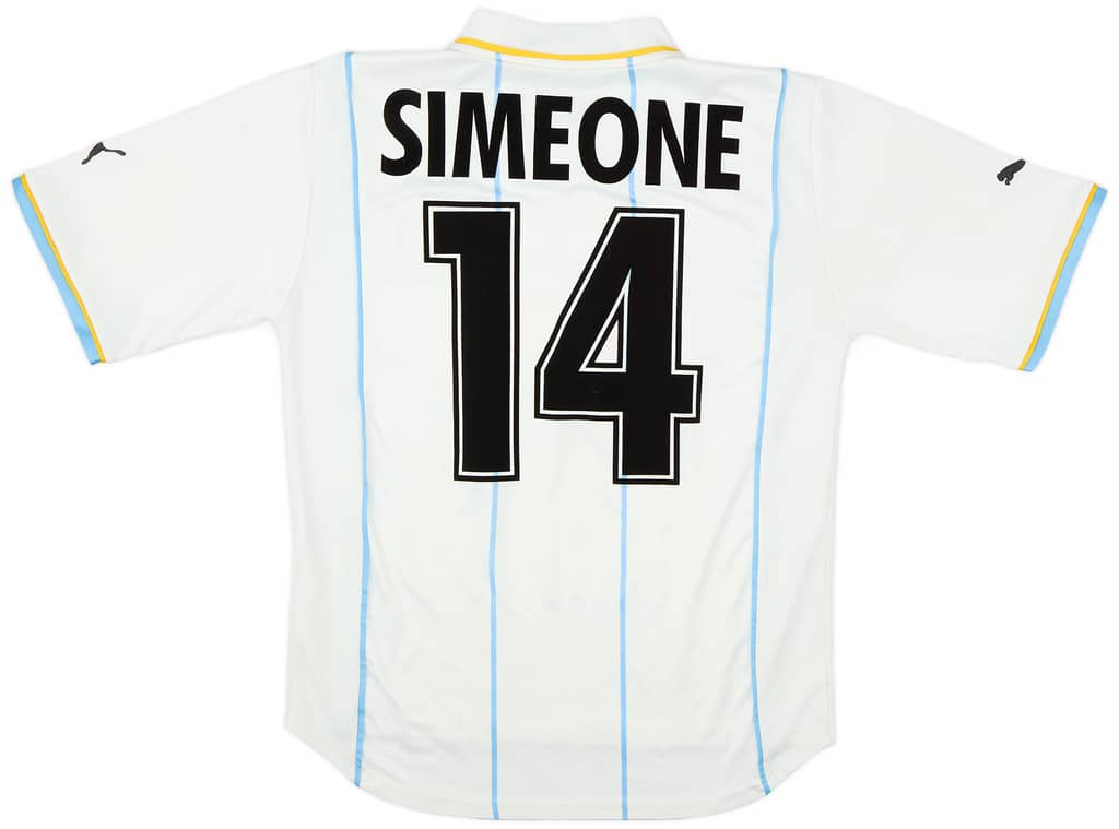 2001-02 Lazio European Home Shirt Simeone #14 - 5/10 - (M)