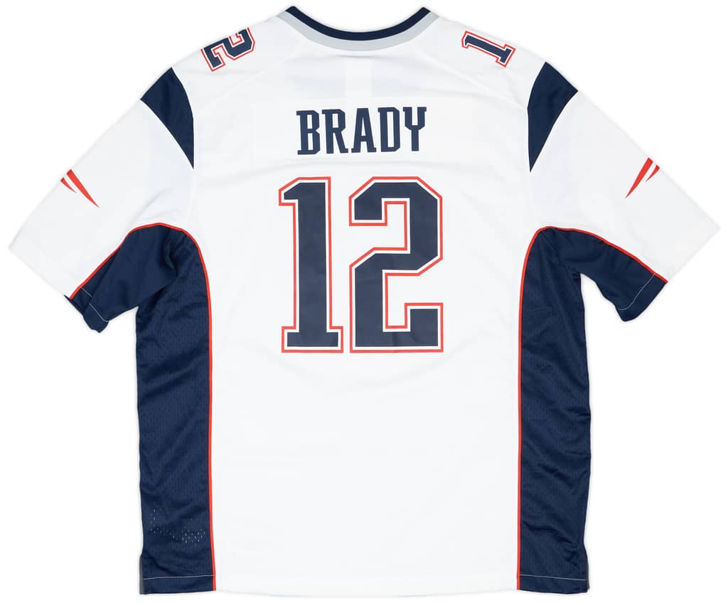 2012-19 New England Patriots Brady #12 Nike Game Away Jersey - 6/10 - (XL)