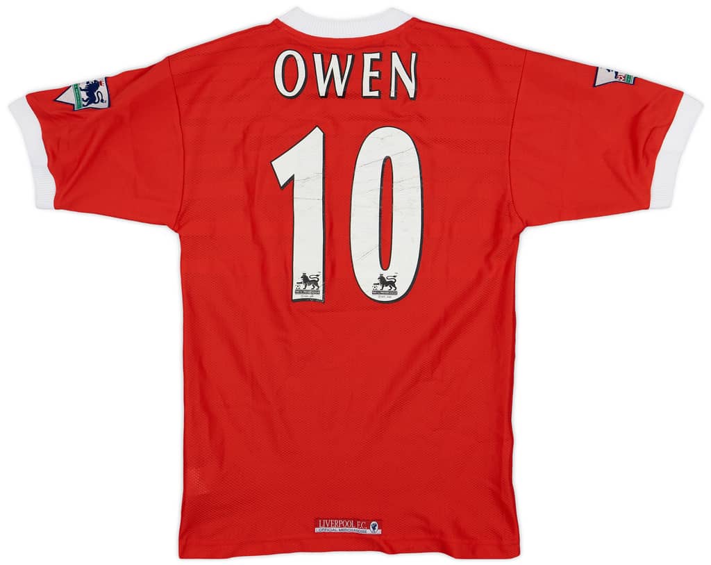 1998-00 Liverpool Home Shirt Owen #10 - 6/10 - (Y)