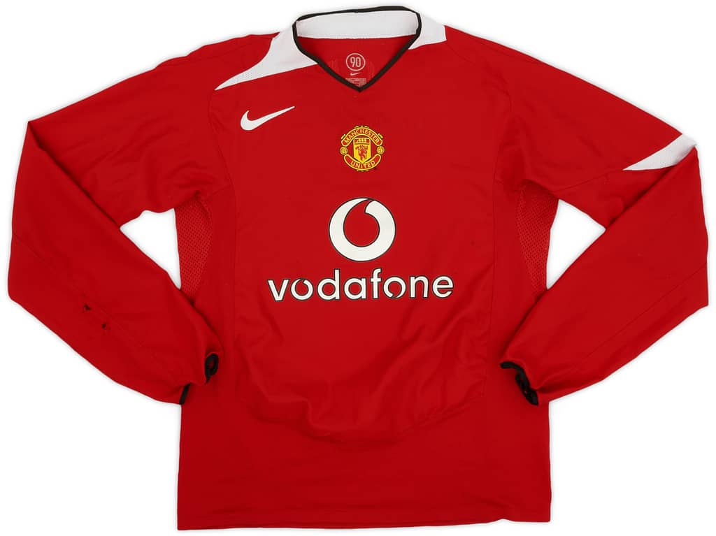 2004-06 Manchester United Home L/S Shirt Rooney #8 - 5/10 - (L)