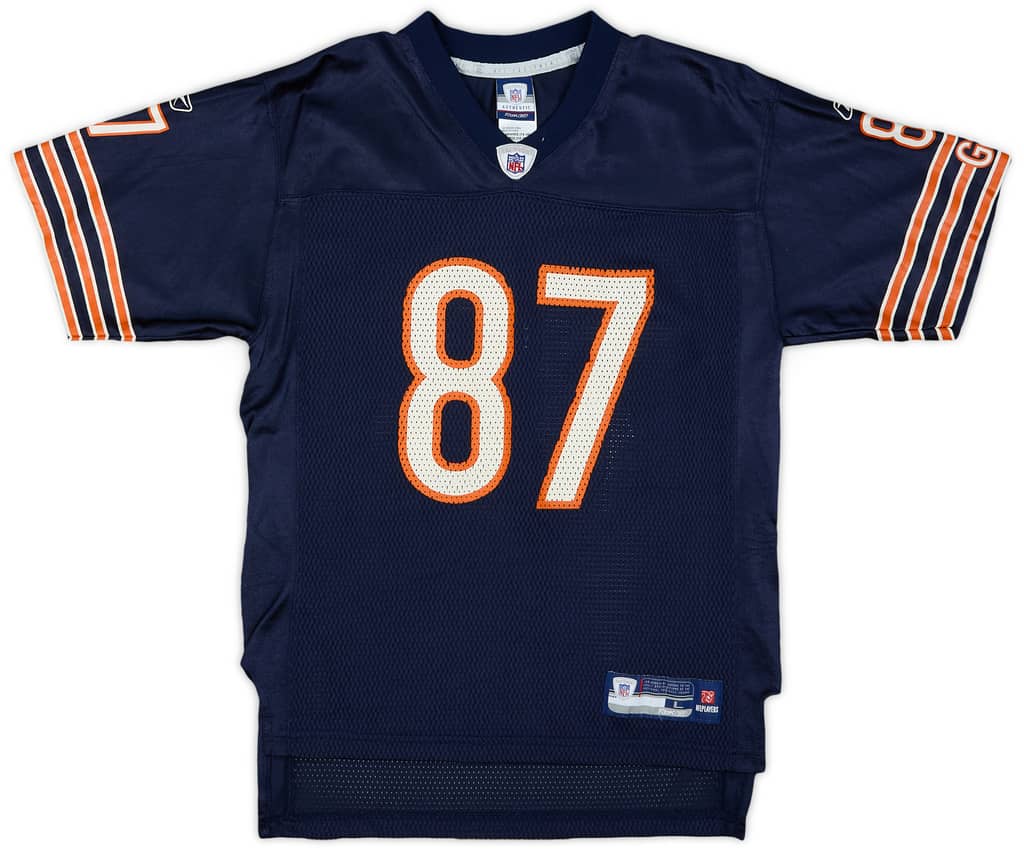 2007 Chicago Bears Muhammad #87 Reebok On Field Home Jersey - 8/10 - (L.Boys)