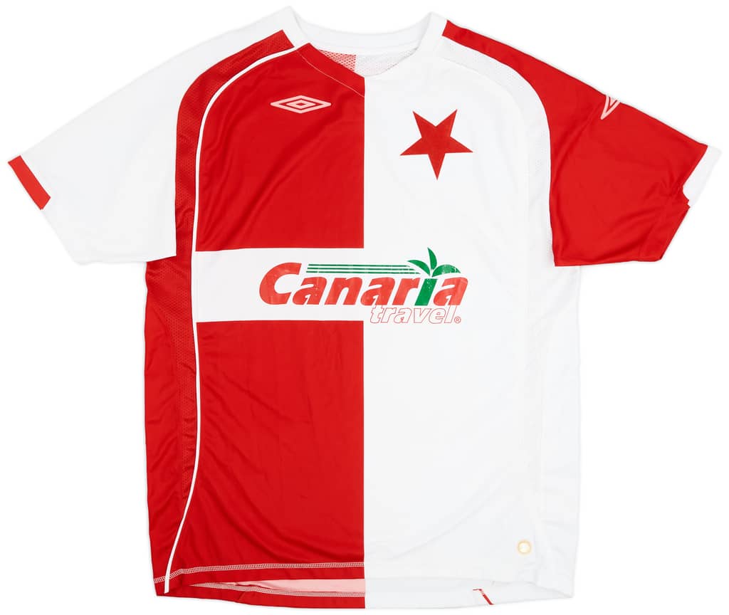 2007-08 Slavia Prague Home Shirt - 6/10 - (XXL)