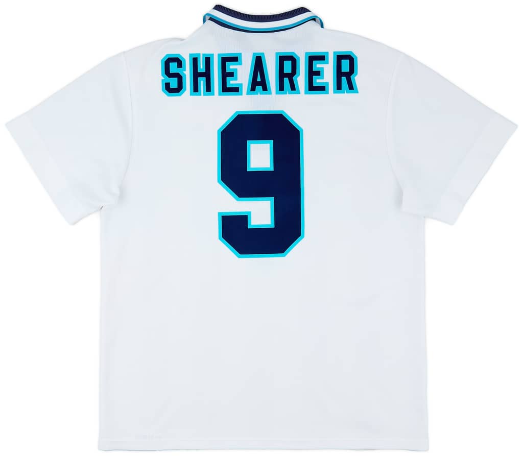 1995-97 England Home Shirt Shearer #9 - 8/10 - (XL)