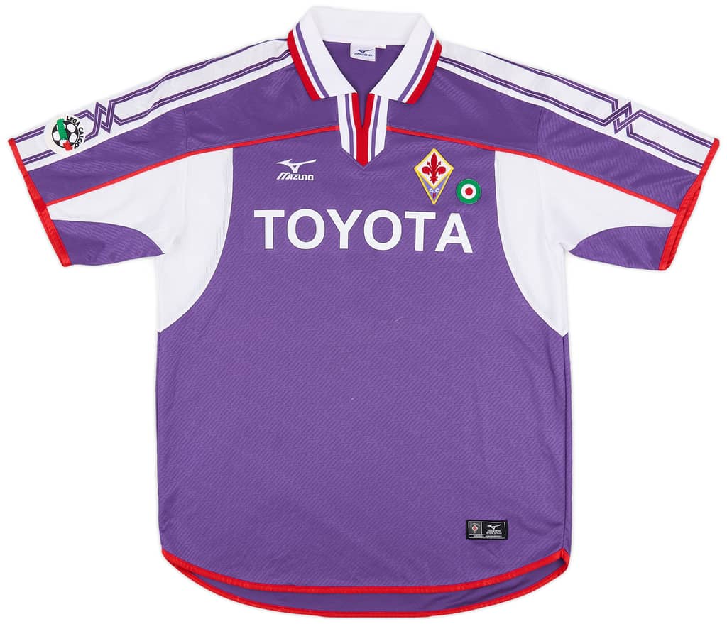 2001-02 Fiorentina Match Issue Home Shirt Di Livio #7