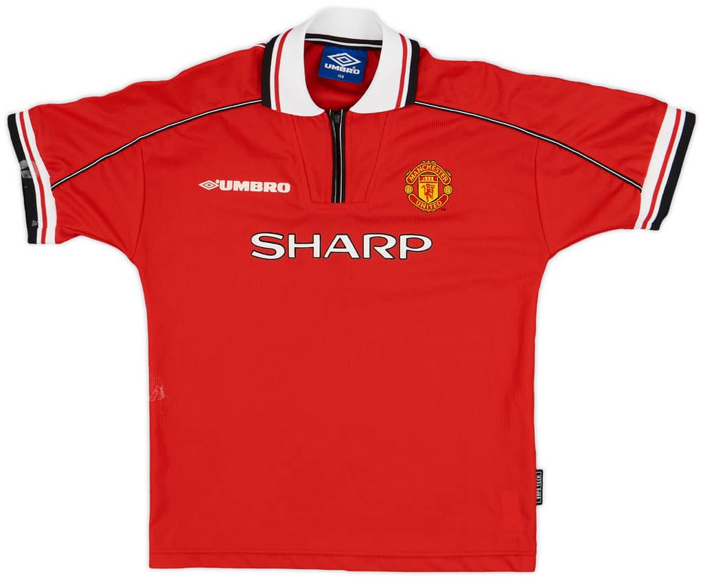 1998-00 Manchester United Home Shirt - 6/10 - (L.Boys)