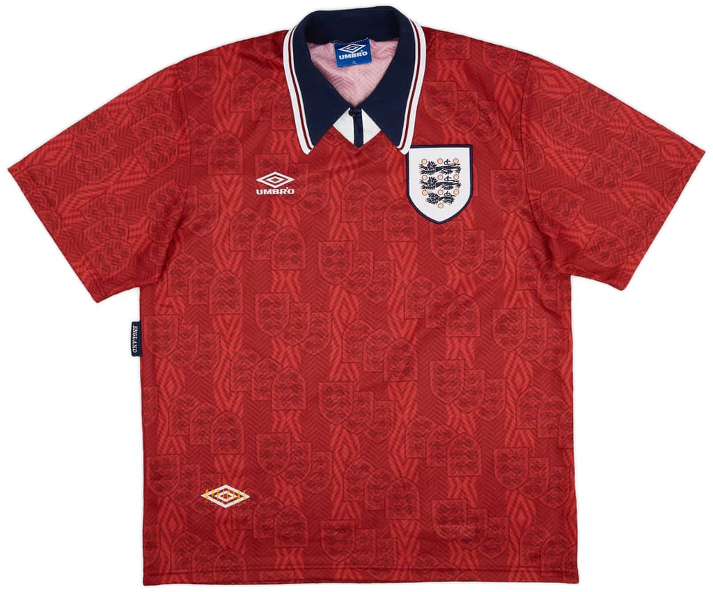 1993-95 England Away Shirt - 7/10 - (XL)