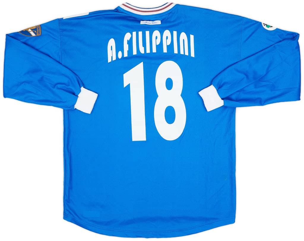 2001-02 Brescia Match Issue Home Shirt A. Filippini #18