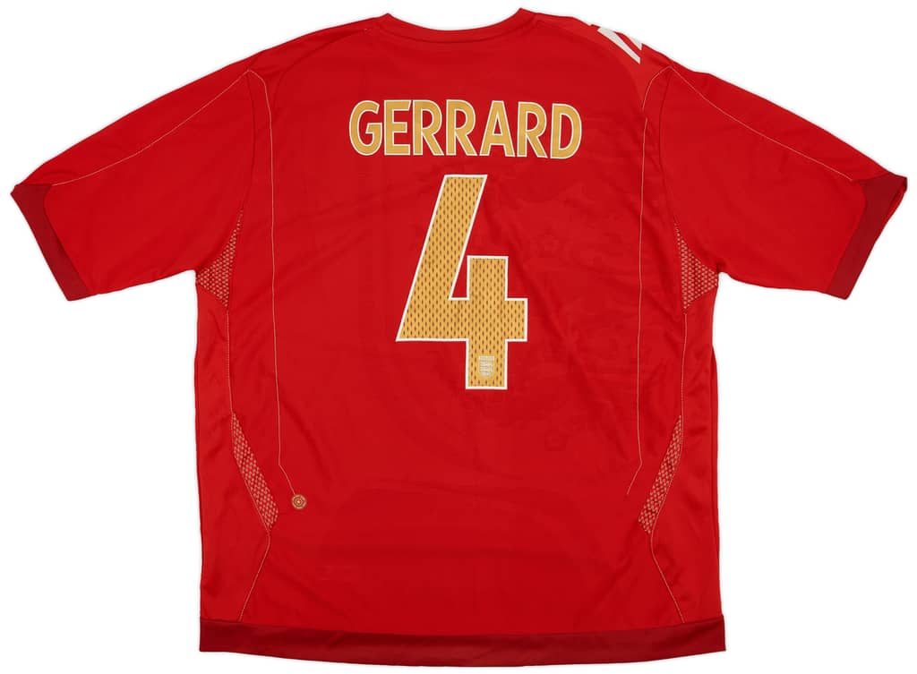 2006-08 England Away Shirt Gerrard #4 - 10/10 - (XXL)