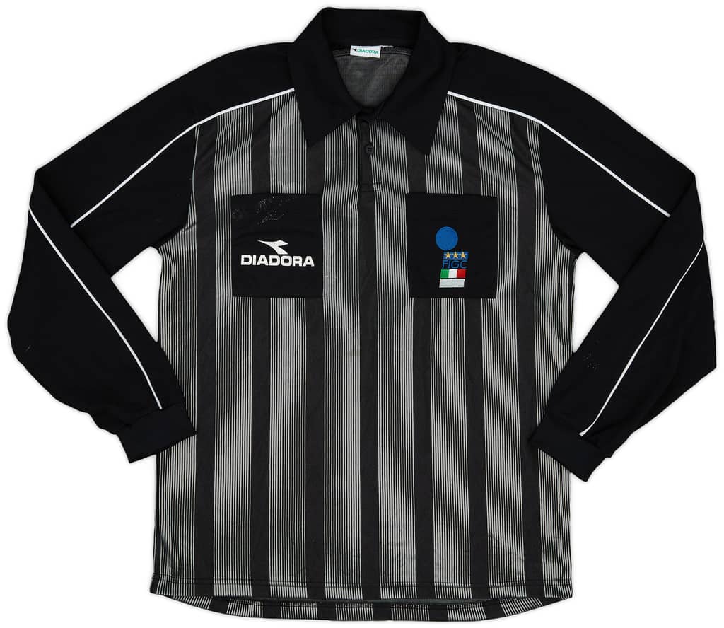 1999-00 Italy FIGC Diadora Referee L/S Shirt - 7/10 - (XL)